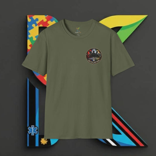 Brotherhood T-Shirt — "When One Falls, We All Stand" First Responder Tribute