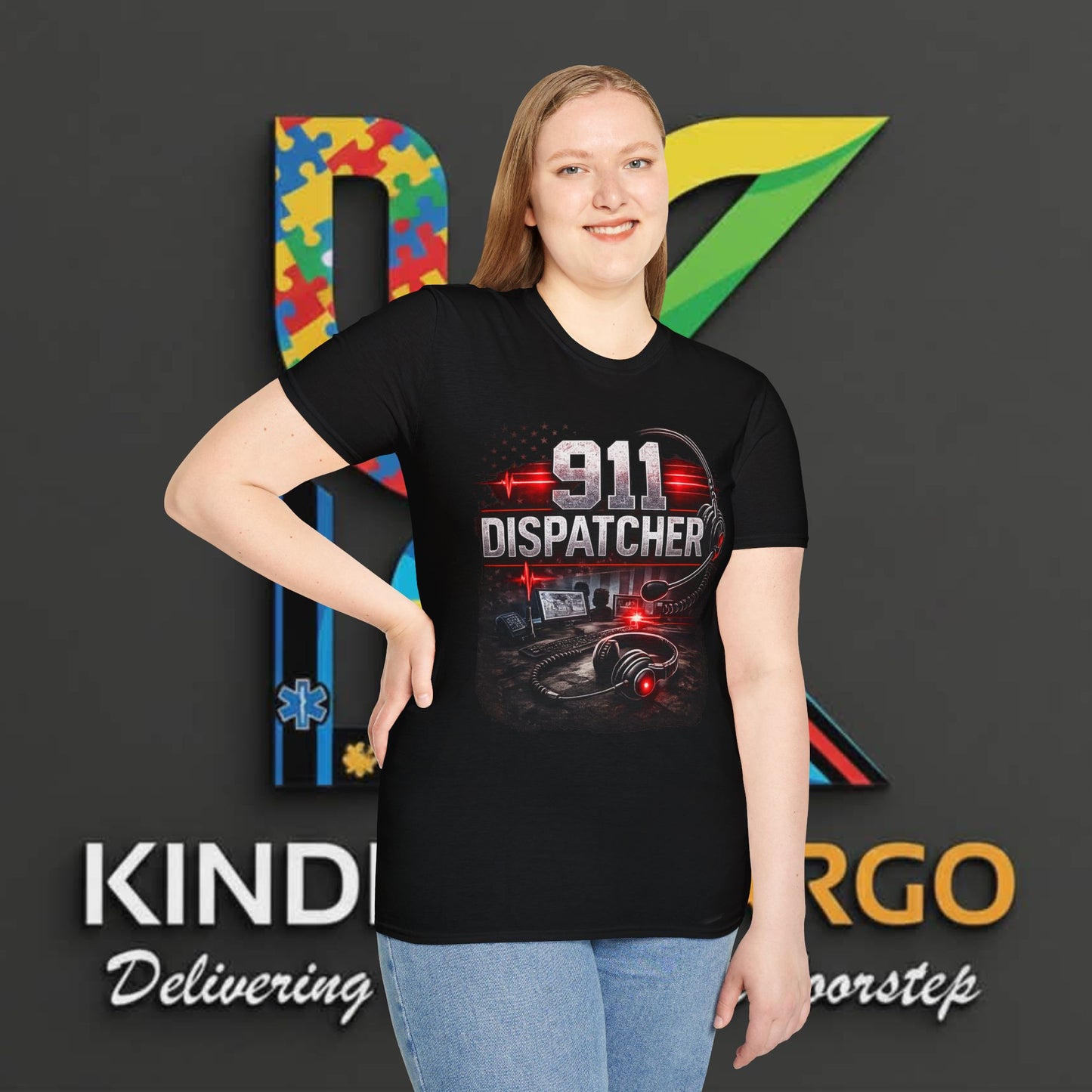 911 Dispatcher T-Shirt - "You're Not Alone, Stay On The Line With Me" Tribute Tee