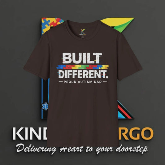 Built Different - Proud Autism Dad T-Shirt Printify