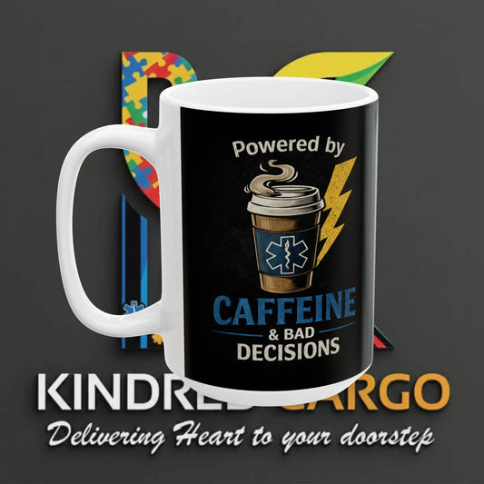 Powered By Caffeine & Bad Decisions Mug Printify