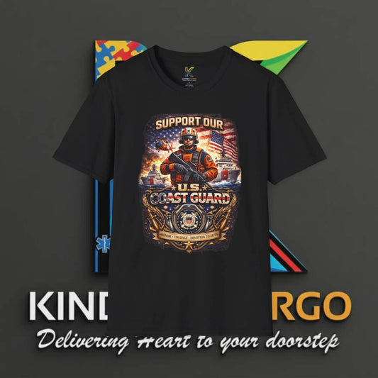 Support Our U.S. Coast Guard T-Shirt — Patriotic Military Tribute Tee Printify