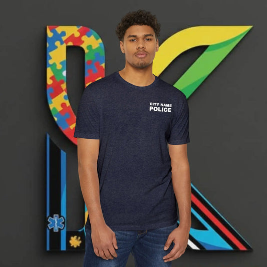 Custom City Name Police Workout T-Shirt