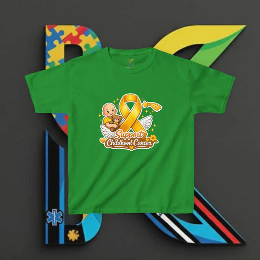 Kids Tee — Support Childhood Cancer Ribbon Design