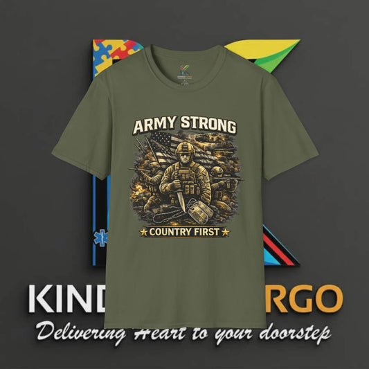 Army Strong "Country First" T-Shirt Printify