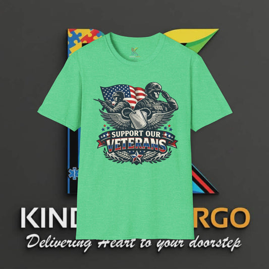 Support Our Veterans T-Shirt — Patriotic Military Tribute Tee