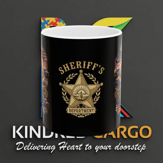 Sheriff's Department Badge Ceramic Mug — Law Enforcement Tribute Coffee Cup Printify