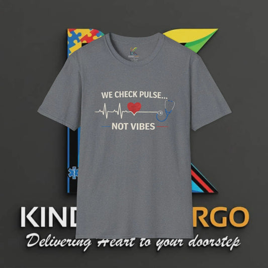 Nurse/Paramedic T‑Shirt — "We Check Pulse... Not Vibes" Medical EMT Gift Printify