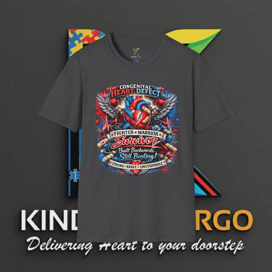 Congenital Heart Defect Survivor T-Shirt – Fighter Warrior Still Beating Awareness Tee Printify
