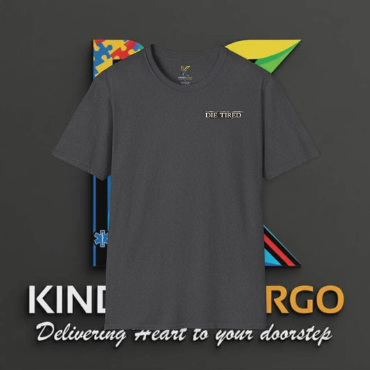 Firefighter T-Shirt — 'Die Tired' Vintage Fireman Graphic Printify