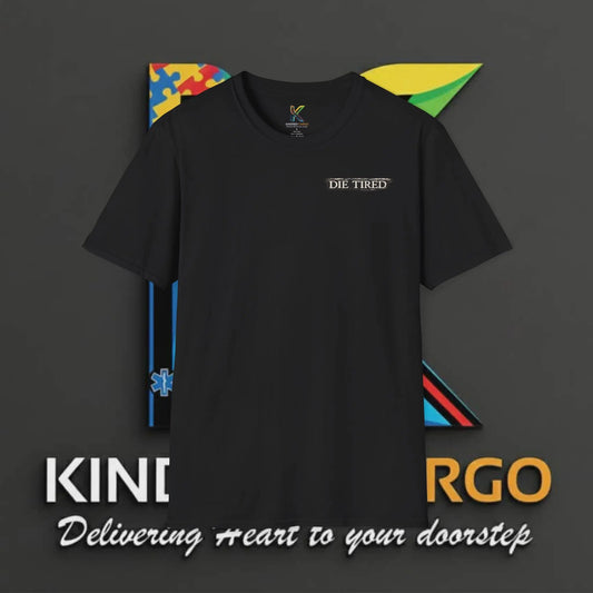 Firefighter T-Shirt — 'Die Tired' Vintage Fireman Graphic Printify